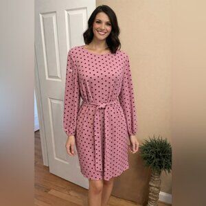 Pink Polka Dot Dress – Size Medium